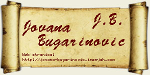 Jovana Bugarinović vizit kartica
